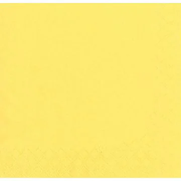 Serviettes de table Cocktail - 240 x 240 mm - Jaune citron : PAP STAR Lot de 250 image