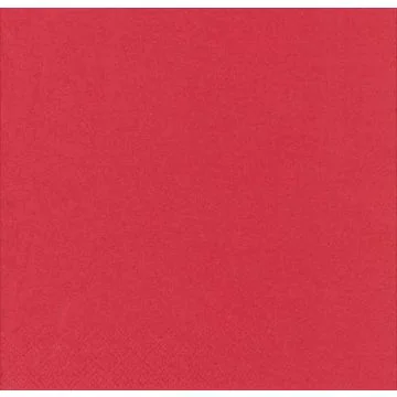 Serviettes de table Cocktail - 240 x 240 mm - Rouge : PAP STAR Lot de 250 image