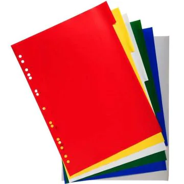 Jeu de 6 intercalaires souples en PP - Format A4 Maxi - Assortiment EXACOMPTA Image