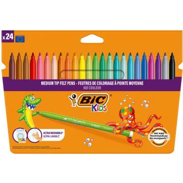 24 feutres de coloriage BIC KIDS Assortiment 