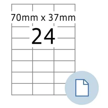 Étiquettes adhésives - 70 x 37 mm - Blanc : HERMA Dataprint Lot de 12000