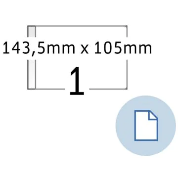 Étiquettes adhésives - 145,5 x 105 mm - Blanc : HERMA Dataprint Lot de 2000 Image
