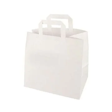 Sac en Papier - 260 x 170 x 250 mm - Kraft Blanc PAPSTAR Lot de 50 image