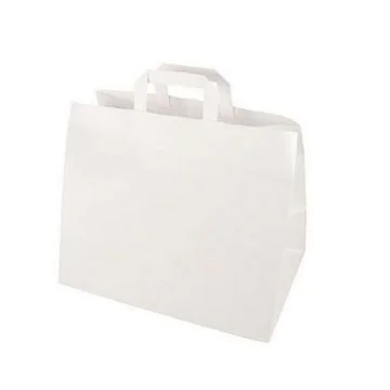Sac en Papier - 320 x 170 x 270 mm - Kraft Blanc PAPSTAR Lot de 50 image