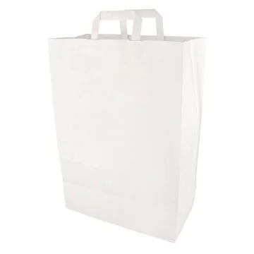 Sac en Papier - 320 x 170 x 440 mm - Kraft Blanc PAPSTAR Lot de 50 image