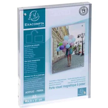 Présentoir avec fermeture magnétique - A5 - Cristal : EXACOMPTA Office image