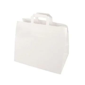 Sac en Papier - 320 x 215 x 270 mm - Kraft Blanc PAPSTAR Lot de 50 sac