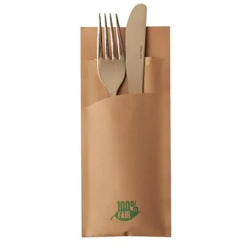 Pochette à couverts - Naturel PAP STAR Lot de 520