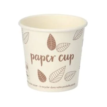 Gobelet en carton - 0,10 L : PAP STAR Pure ZERO  Lot de 80