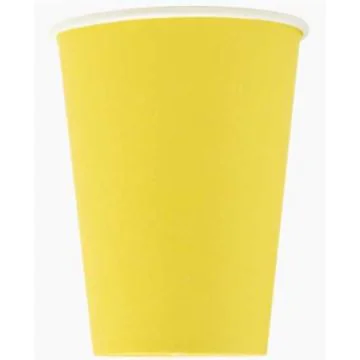 Gobelet en carton Jaune - 0,2 L PRONAPPE Lot de 15