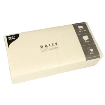 Photo Serviettes de table unies - Crème PAP STAR Restaurant