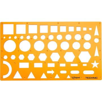Gabarit de découpe ou de dessin - Plastique : MAPED Normographe Technic (922410)