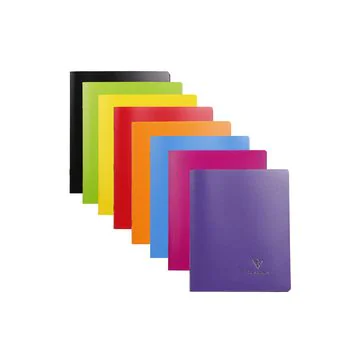CLAIREFONTAINE 951411C : Cahier Koverbook - POLYPRO - 96 pages à grands carreaux - 170 x 210 mm - assortiment