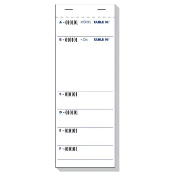 Exacompta 96207E Lot de  blocs BRASSERIE Autocopiant Dupli - 260 x 96 mm (Restaurant)