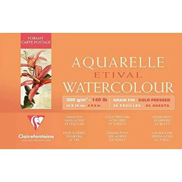 Bloc artiste aquarelle - 100 x 250 mm  : CLAIREFONTAINE Etival image