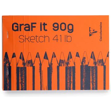 Bloc de 80 feuilles de papier à dessin A5 : CLAIREFONTAINE GraF It Modèle