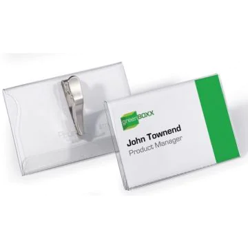 Lot de 25 Badges avec une pince crocodile - 90 x 54 mm : DURABLE Visuel