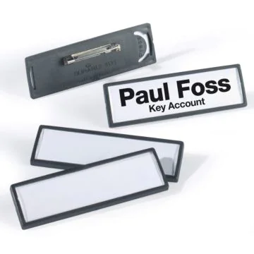 Lot de 25 Badges avec épingle - 67 x 17 mm : DURABLE Modèle