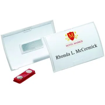 Badges à Aimant - 54 x 90 mm : DURABLE Lot de 10 Modèle