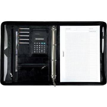 Serviette-Classeur A4 en simili cuir - MASSA Noir : ALASSIO Image