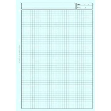 BLOC AUDIT Bleu 3 colonnes avec en-tête - Feuille de travail ELVE 2632