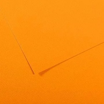Feuille de papier dessin Mi-teintes - Jaune Orange - 500 x 650 mm : CANSON Image