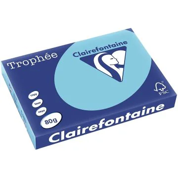 Ramette de papier Trophée de 500 feuilles A3 - Bleu Alizé : CLAIREFONTAINE Visuel