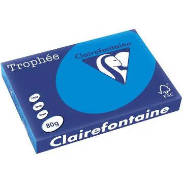 Ramette de papier Trophée de 500 feuilles A3 - Bleu Turquoise : CLAIREFONTAINE Image