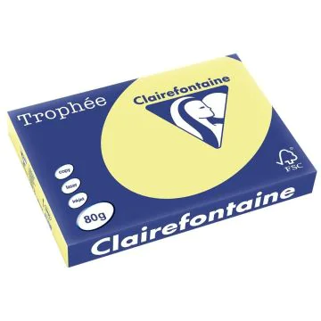 Ramette de papier Trophée de 500 feuilles A3 - Jonquille : CLAIREFONTAINE Photo