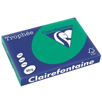 Ramette de papier Trophée de 500 feuilles A3 - Vert Sapin : CLAIREFONTAINE Photo