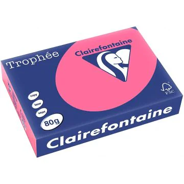 Ramette de papier Trophée de 500 feuilles A4 - Rose Fuchsia : CLAIREFONTAINE Exemple