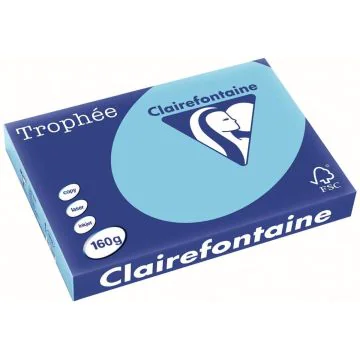 Ramette de papier de 250 feuilles A3 160g - Bleu alizé : CLAIREFONTAINE Trophée Image