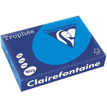 Ramette de papier de 250 feuilles A3 160g - Bleu Turquoise : CLAIREFONTAINE Trophée Visuel
