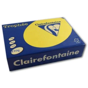 Ramette de papier de 250 feuilles A4 210g - Jaune Soleil : CLAIREFONTAINE Trophée Image