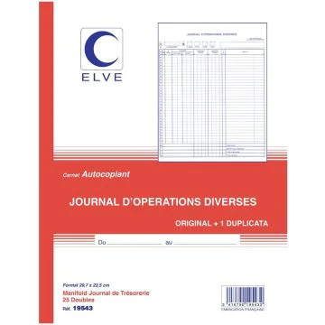 Photo OPERATIONS DIVERSES - Carnet autocopiant Dupli - 297 x 235 mm ELVE 