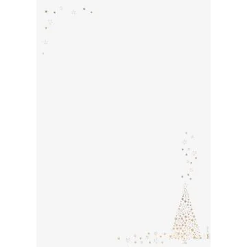 Papier à motif de Noël - Arbre Doré - Lot de 100 feuilles : SIGEL image
