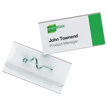 Lot de 10 Badges avec épingle torsadée - 60 x 30 mm : DURABLE Visuel