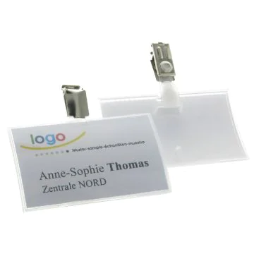 Lot de 25 Badges avec clip - 90 x 54 mm : DURABLE Visuel