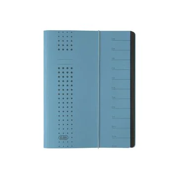 ELBA 400001035 : Trieur à élastique 12 compartiments - Bleu