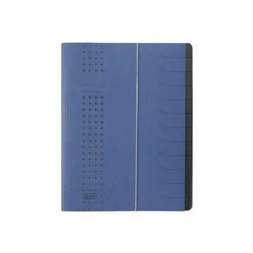 ELBA 400001992 : Trieur à élastique 12 compartiments - Bleu Foncé 