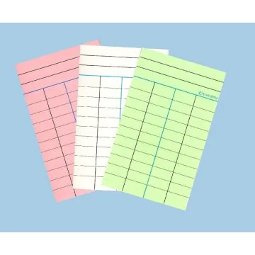 Fiches Bibliothèques Blanches - 4 Colonnes ELVE B754 Lot de 100 image