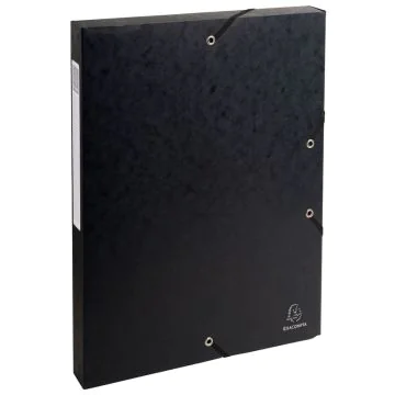 Boîte de classement Carte lustrée - Dos 40 mm - Noir EXACOMPTA Modèle