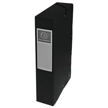 Boîte de classement Carte lustrée - Dos 60 mm - Noir EXACOMPTA Visuel