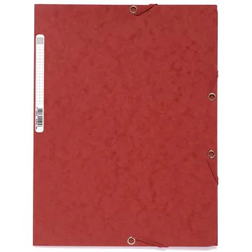 Chemise à élastiques 3 rabats Carte lustrée - Rouge : EXACOMPTA Modèle