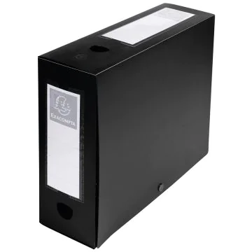 Boîte de classement à pression - Dos 100 mm - Noir : EXACOMPTA Image
