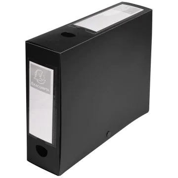 Boîte de classement à pression - Dos 80 mm - Noir EXACOMPTA Modèle