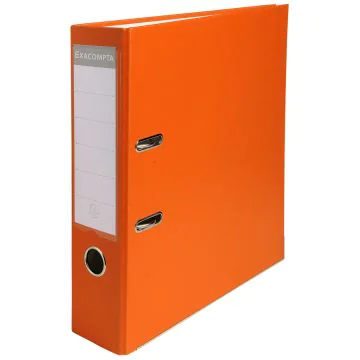 Classeur à levier en PP - Dos de 80 mm - Orange EXACOMPTA Photo