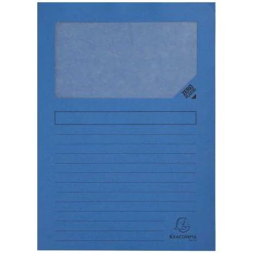 Lot de 100 Chemises à fenêtre - Bleu foncé : EXACOMPTA Forever Visuel