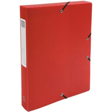 EXACOMPTA : Boîtes de classement PP Exabox  - Dos 40 mm - Rouge fermée