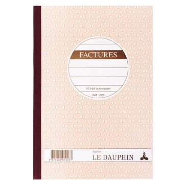 FACTURE carnet autocopiant Tripli - 210 x 148 mm Dauphin 1223D Modèle
